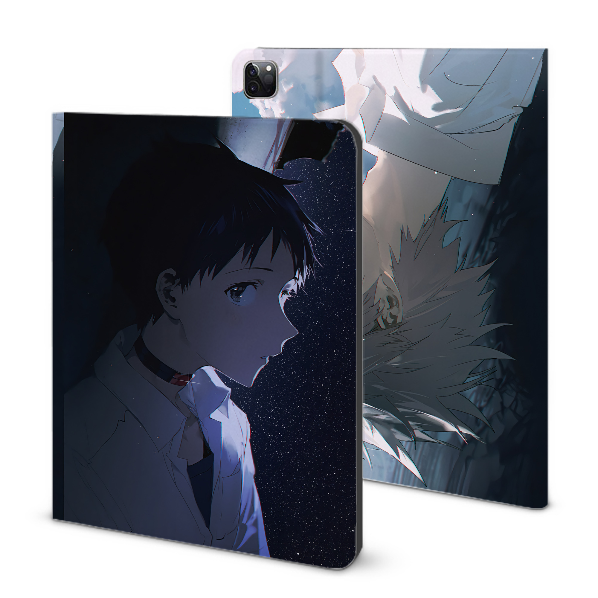 （画像用） EVA 新世紀エヴァンゲリオン IPad ケース ブック型 PUレザー TPU 耐衝撃 軽量 薄型 ペン収納なし 全面保護 IPad 各モデル対応